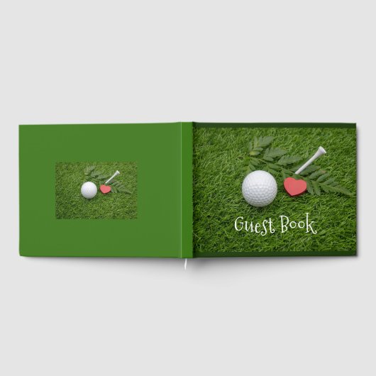 Livre D'or Je t'aime golfeur ballon avec tee on green (Complet)