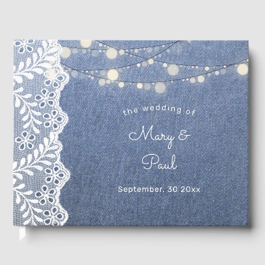 Livre D'or Jean Lace & String Lights (Recto)