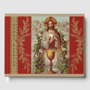 Livre D'or Jésus Premier Saint-Anges de communion Dentelle
