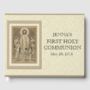 Livre D'or Jésus Premier Saint-Anges de communion Dentelle