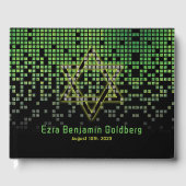 Livre D'or Jeu vidéo noir vert Gamer Bar Mitzvah (Recto)
