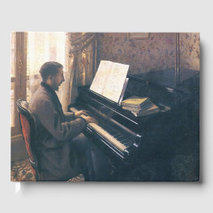 Livre D'or Jeune Homme au piano de Caillebotte, époque vintag