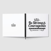 Livre D'or Jo 1:9 Conception du Verset biblique -Soyez fort e (Complet)