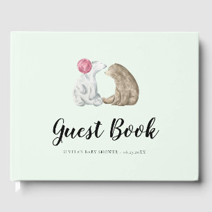 Livre D'or Joli Baby shower d'ours d'aquarelle