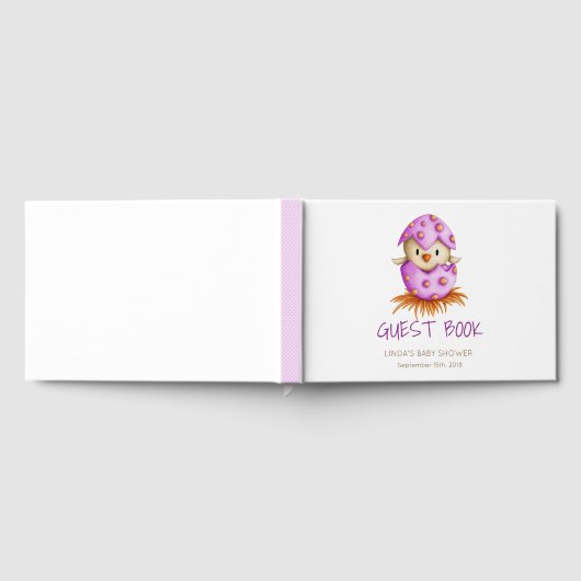 Livre D'or Joli Baby shower fille rose Oiseau (Complet)