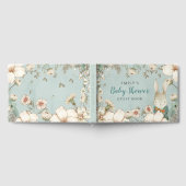 Livre D'or Joli Bunny Foliing Baby shower bleu d'alimentation (Complet)