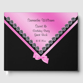 Livre D'or Joli Diamants & Bow Rose Sweet 16