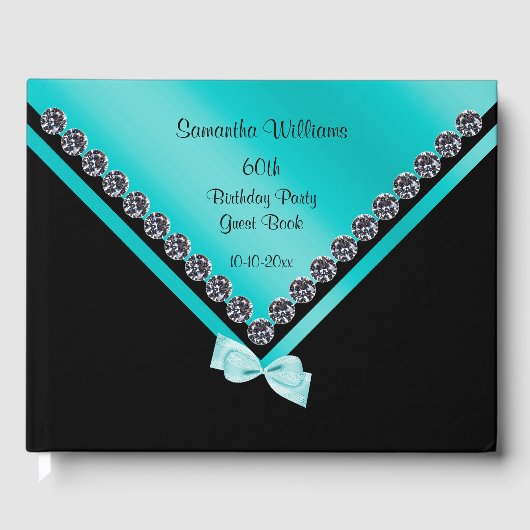 Livre D'or Joli Diamants et Bow Turquoise 60e anniversaire (Recto)