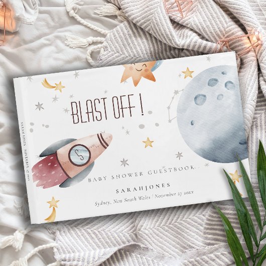 Livre D'or Joli espace extra-atmosphérique Planète étoile Bab