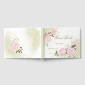 Livre D'or joli rose fleurs vert feuille botanique (Complet)