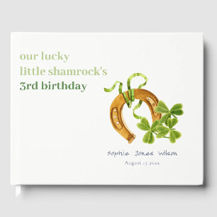 Livre D'or Joli Shamrock  St Patrick's Day Anniversaire de en