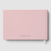 Livre D'or Jour de mariage des fleurs roses et poussiéreuses (Verso)