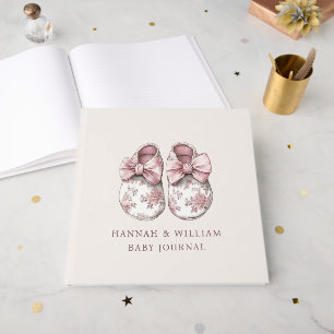 Livre D'or Journal de bébé personnalisé Blush Toile