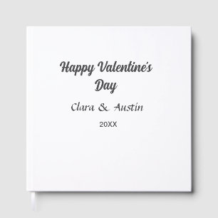 Livre D'or Joyeuse Saint-Valentin nom date simple minimaliste