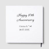 Livre D'or Joyeux 10e anniversaire simple nom de mariage mini (Verso)