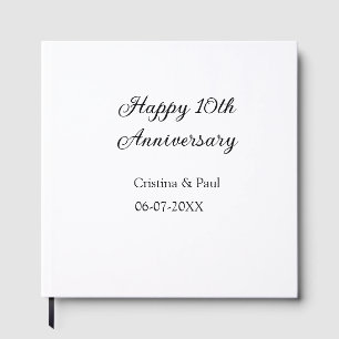 Livre D'or Joyeux 10e anniversaire simple nom de mariage mini