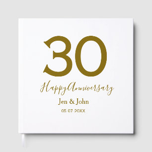 Livre D'or Joyeux 30e anniversaire nom date or lettres grasse