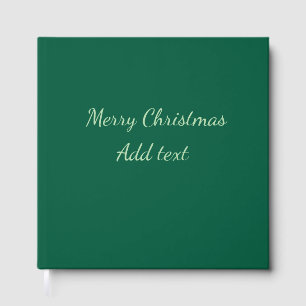 Livre D'or Joyeux Noël vert fond simple solo fête