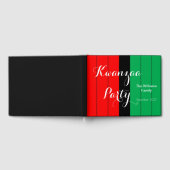 Livre D'or Kwanzaa Rouge Noir Vert Kinara Motif rayé (Complet)