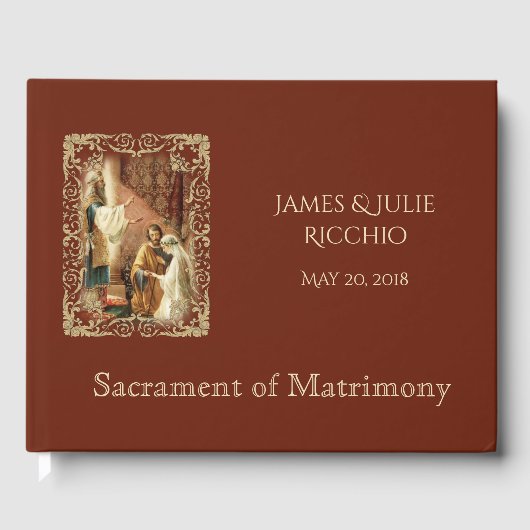 Livre D'or La mariée catholique traditionnelle Mariage (Recto)