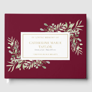 Livre D'or La verdure dans l'amour Mémoire funéraire funérair