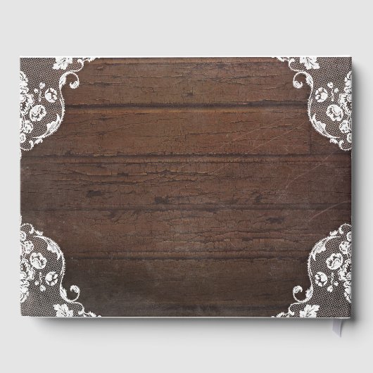 Livre D'or Lace et Mason Jar Mariage campagnard rustique (Verso)