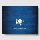 Livre D'or Lanternes en bois Royal Blue avec Roses Blanches p (Verso)
