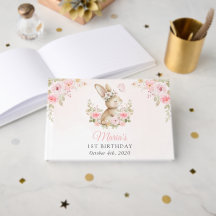 Lapin, Papillon, Fleurs Roses, Premier Anniversair