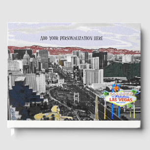 Livre D'or Las Vegas Mariage Strip et vue Affiche de bienvenu