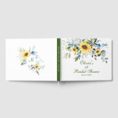 Livre D'or Lavage de mariage élégant tournesol eucalyptus (Complet)