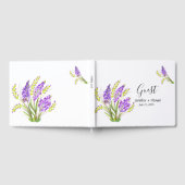 Livre D'or Lavande d'aquarelle et fleurs vertes (Complet)