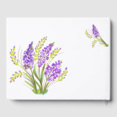 Livre D'or Lavande d'aquarelle et fleurs vertes (Verso)