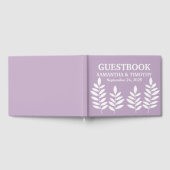 Livre D'or Lavande Lilac violet Mariage Floral moderne (Complet)