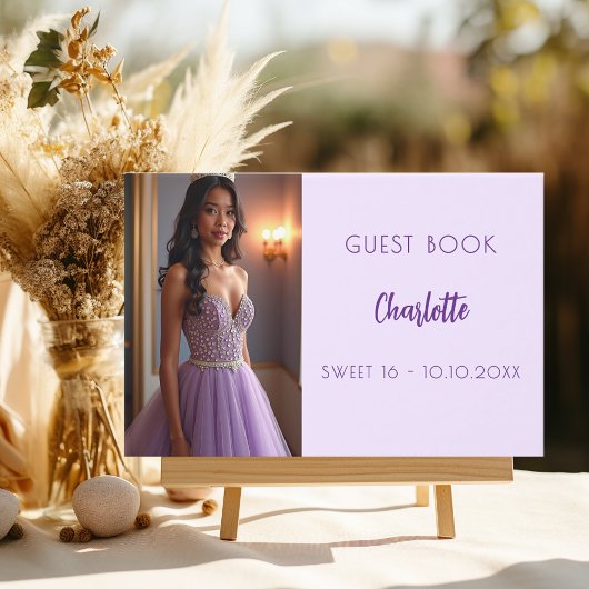 Livre D'or Lavande violet photo Sweet 16