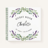 Livre d'or lavande violette eucalyptus (Devant)