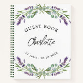 Livre d'or lavande violette eucalyptus (Devant)