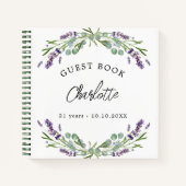 Livre d'or lavande violette eucalyptus (Devant)