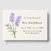 Livre D'or Lavender Funeral Guest Book - In Love Memory (Recto)