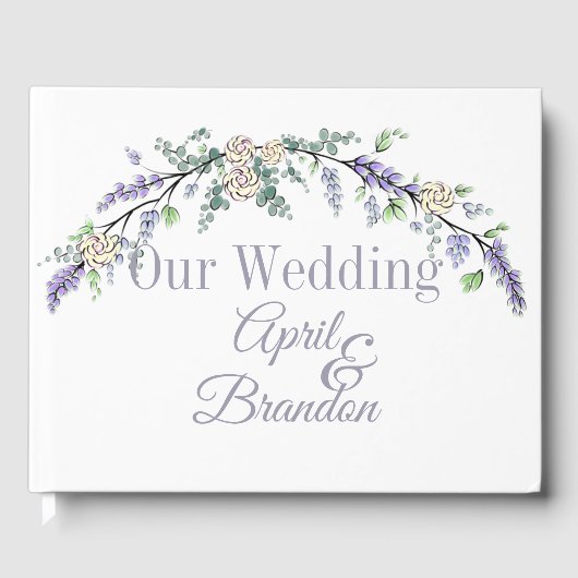 Livre D'or Lavender Ivory Rose et Eucalyptus (Recto)