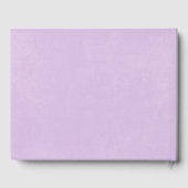 Livre D'or Lavender Tulip Solo Mariage moderne (Verso)