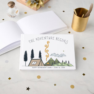 Livre D'or L'aventure commence Thème de camping pour la ret