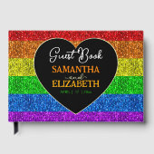 Livre D'or Le drapeau LGBT arc-en-ciel scintille le coeur mar (Recto)