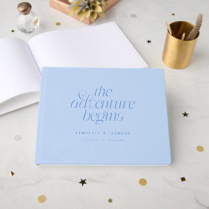 Livre D'or Le Mariage Commence Bleu Glacé