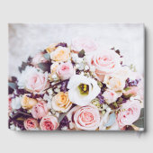 Livre D'or Le Mariage De, Noms & Date, Bouquet Fleur (Verso)