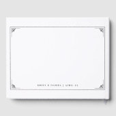 Livre D'or Le Mariage noir et blanc élégant (Verso)