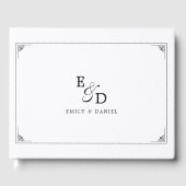 Livre D'or Le Mariage noir et blanc élégant (Recto)