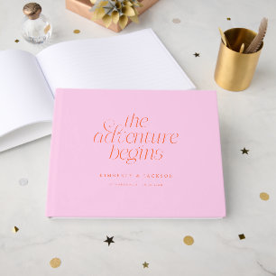 Livre D'or Le Mariage Rose Orange L'Aventure Commence