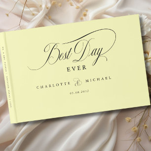 Livre D'or LE MEILLEUR JOUR JAMAIS ! Élégant, Jaune, Mariage