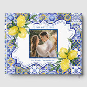 Livre D'or Lemon-Themed Mediterranean Tile Wedding (Verso)
