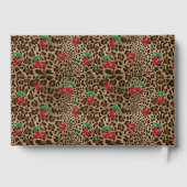 Livre D'or Leopard Cheetah Animal Print Red Cherry Pattern (Verso)